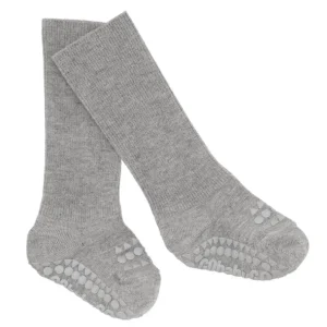 Bamboo Non-Slip Sokker 1-2Y Grey Melange*GoBabyGo Online