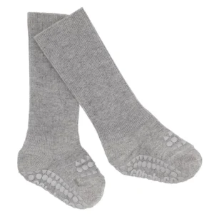 Bambus Non-Slip Sokker 6-12Mdr. - Grey Melange*GoBabyGo Store