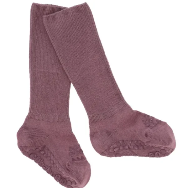 Bambus Non-Slip Sokker 6-12Mdr. - Misty Plum*GoBabyGo Online