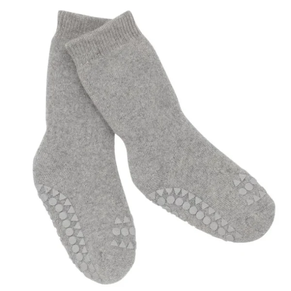 Bomuld Non-Slip Sokker 2-3Ar - Grey Melange*GoBabyGo Outlet