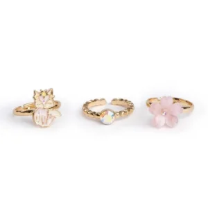 3Pk Foxy Floral Rings*Great Pretenders Best Sale