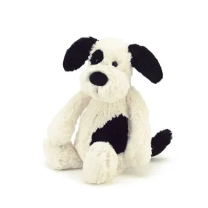 Bashful Hund 18Cm, Sort/Creme*Jellycat Discount