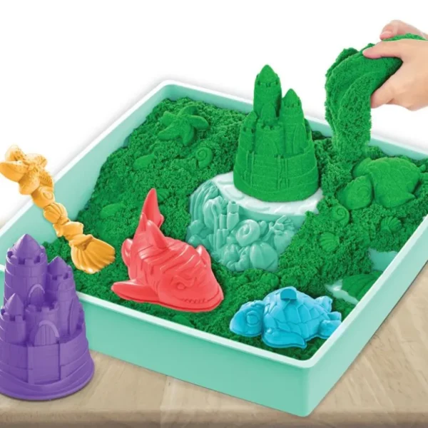 Sandbox Set - Green*Kinetic Sand New