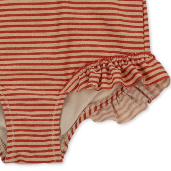 Konges Slojd Jade Ls Swimsuit Str.3 Ar, Glitter Stripe*Konges sløjd Best Sale