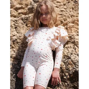 Konges Slojd Manuca Frill Onesie Str.12 Mdr, Multi Hearts*Konges Sløjd Discount