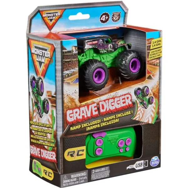 Rc 1:64 - Grave Digger, Fjernstyret*Monster Jam Clearance