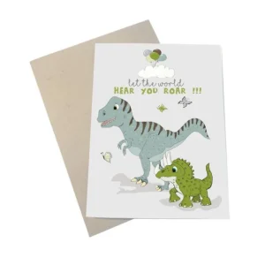 A6 Kort Dino Let The World Hear You Roar*Mouse & Pen Discount