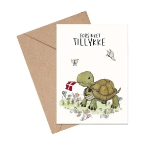 A6 Kort Forsinket Tillykke, Skildpadde*Mouse & Pen Fashion