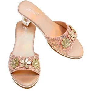 Slippers Clarisse Str.30/31, Salmon Glitter*Souza Hot